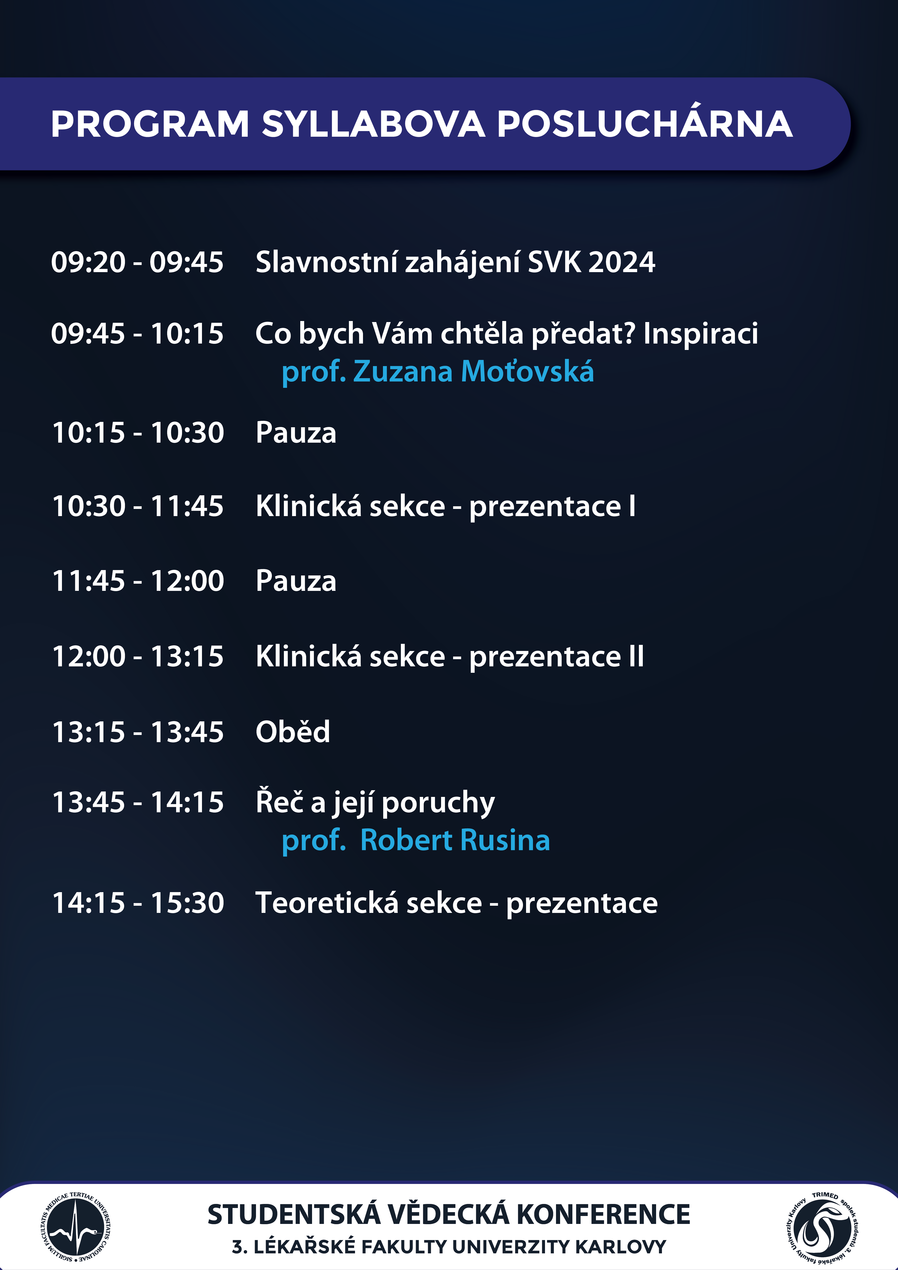 Program Syllabova posluchárna