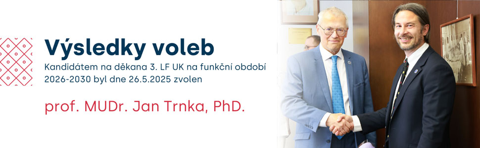 Kandidátem na děkana 3. LF UK byl zvolen prof. MUDr. Jan Trnka, PhD. 