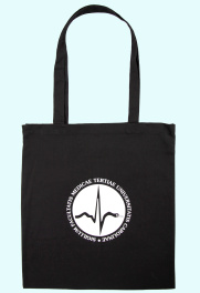 Black cotton tote bag, 100% cotton