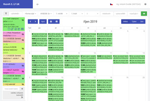 Electronic timetable of the Third  Faculty of Medicine