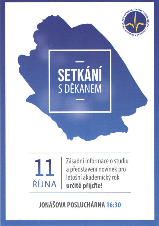 Zádasní informace o studiu a představení novinek pro letošní akademický rok 11.10.2022, Jonášova posluchárna 16:30