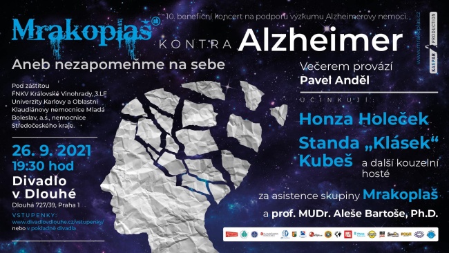 Mrakoplaš kontra Alzheimer, informační banner