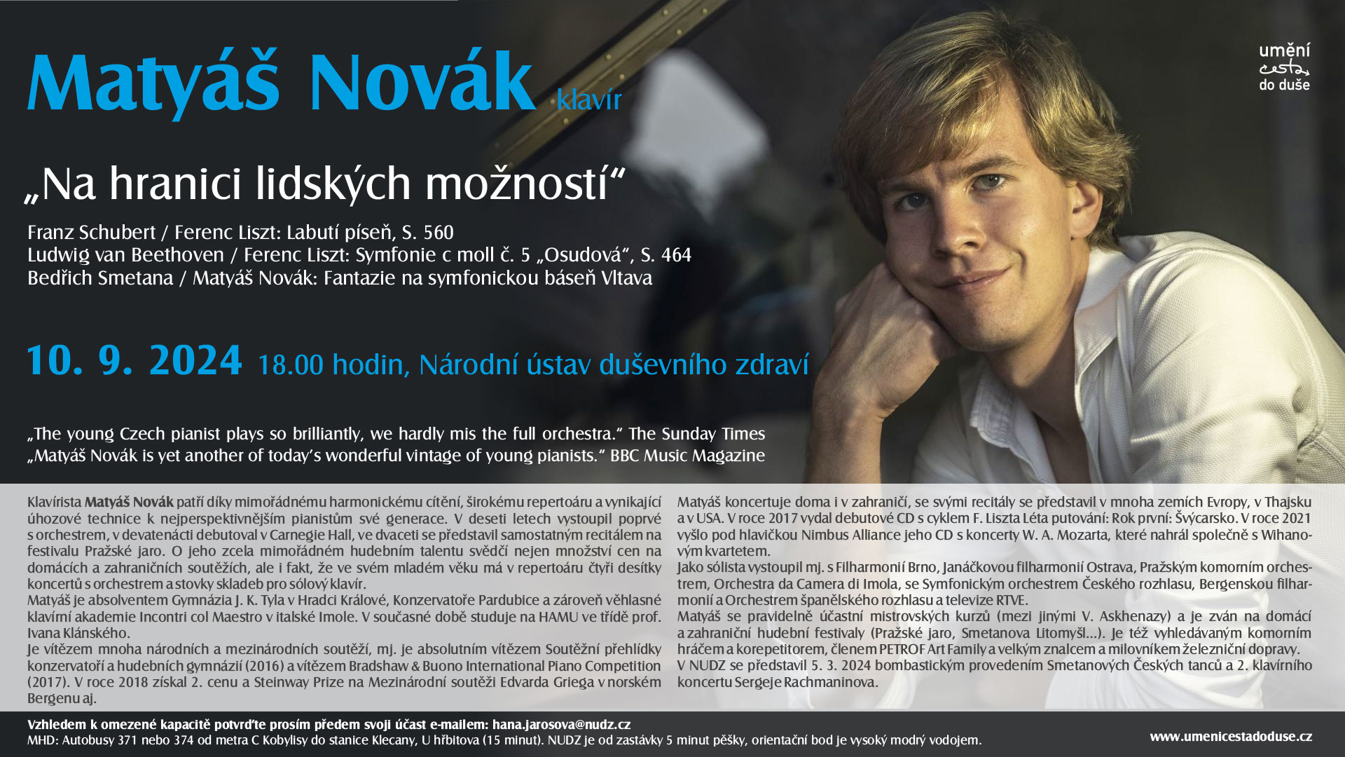 Pozvánka a program koncertu