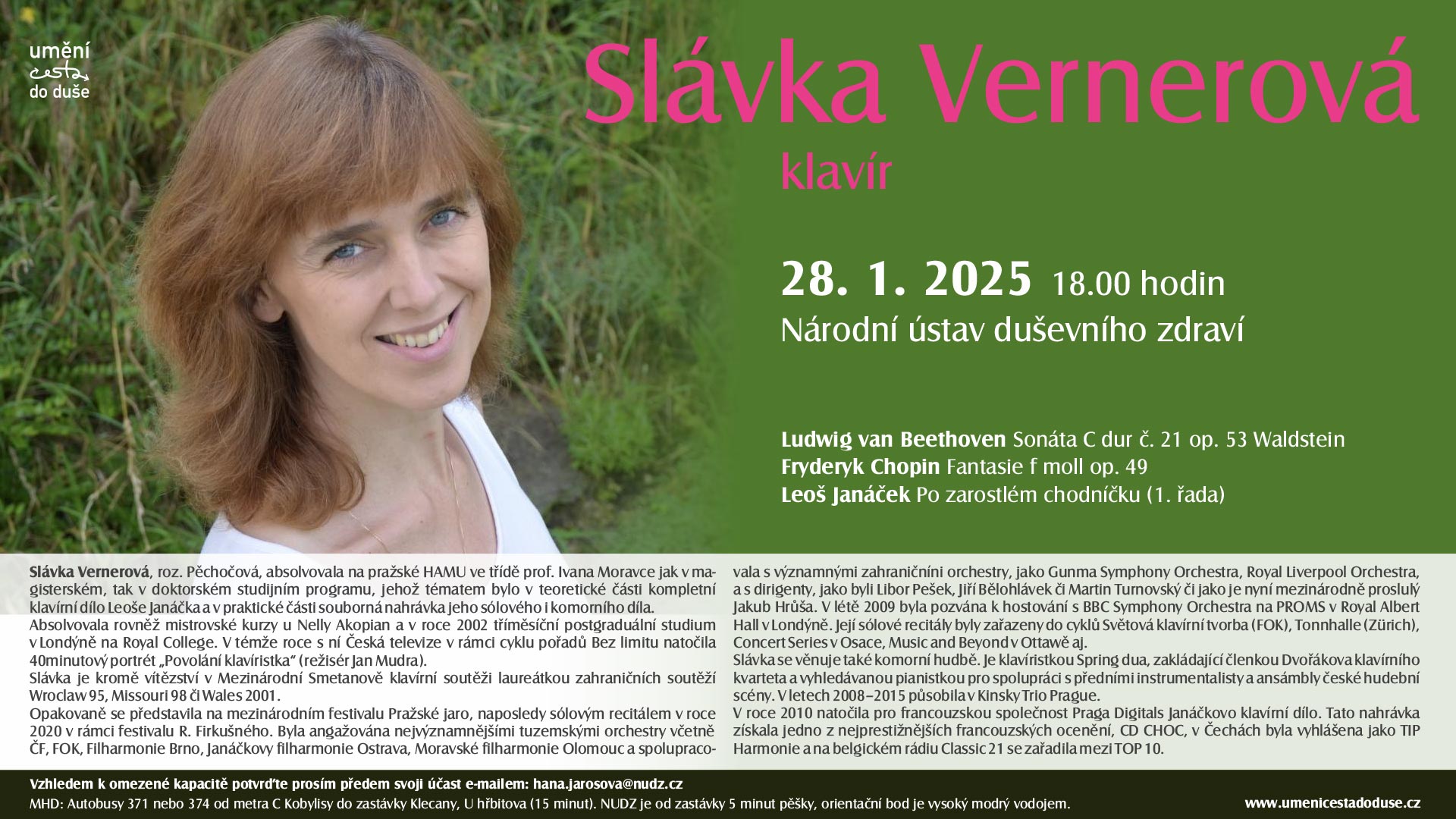 Pozvánka a program koncertu